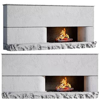 Modern Fireplace 3d model