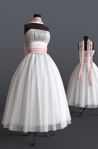 Wedding dress 3d model