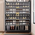 Household Steel Dust-proof Shoe Rack Entrance Indoor Entrance Shoe Cabinet Large Capacity Multi-layer Rental House Storage Cabinet 3d model