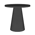 Modern Minimalist Black Side Table With Round Top And Conical Base 3d model