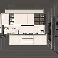 Modern Kitchen Interior Design With White Cabinets Sleek Countertop Appliances And Potted Plant