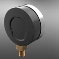 Analog Pressure Gauge With Color Coded Scale Pointer And Brass Base