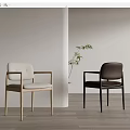 Minimalist Accent Chairs With Light And Dark Hues Wooden Frames For Modern Indoor Space