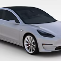 Technology Exhibition Hall Showcasing Silver Tesla Modern Electric Vehicle With Innovative Design