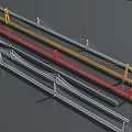 Different Types Of Bridge Design Featuring Red Yellow Cable Structures And Architectural Details