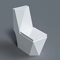 Modern Geometric Toilet Design With Sleek White Finish And Contemporary Style