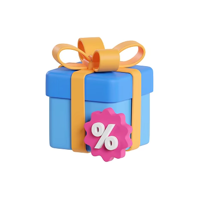 Modern Gift Box Gift Box Percent New Year Gift Christmas Gift Cartoon Gift Box Cartoon Percent 3d model