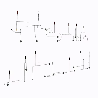 Modern chandelier decorative lamp 3d model
