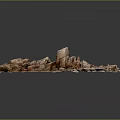 Rock Block Rock Block Rock Specimen Boulder Big Stone Block Rock Stratum Rock Stratum Rock Stratum Rock 3d model