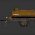 Orange Industrial Tanker Trailer For Liquid Transport With Storage Tank And Single Axle