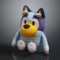 Kids Cute Plush Dog Toy With Blue Purple Yellow White Soft Stuffed Animal Design Soft