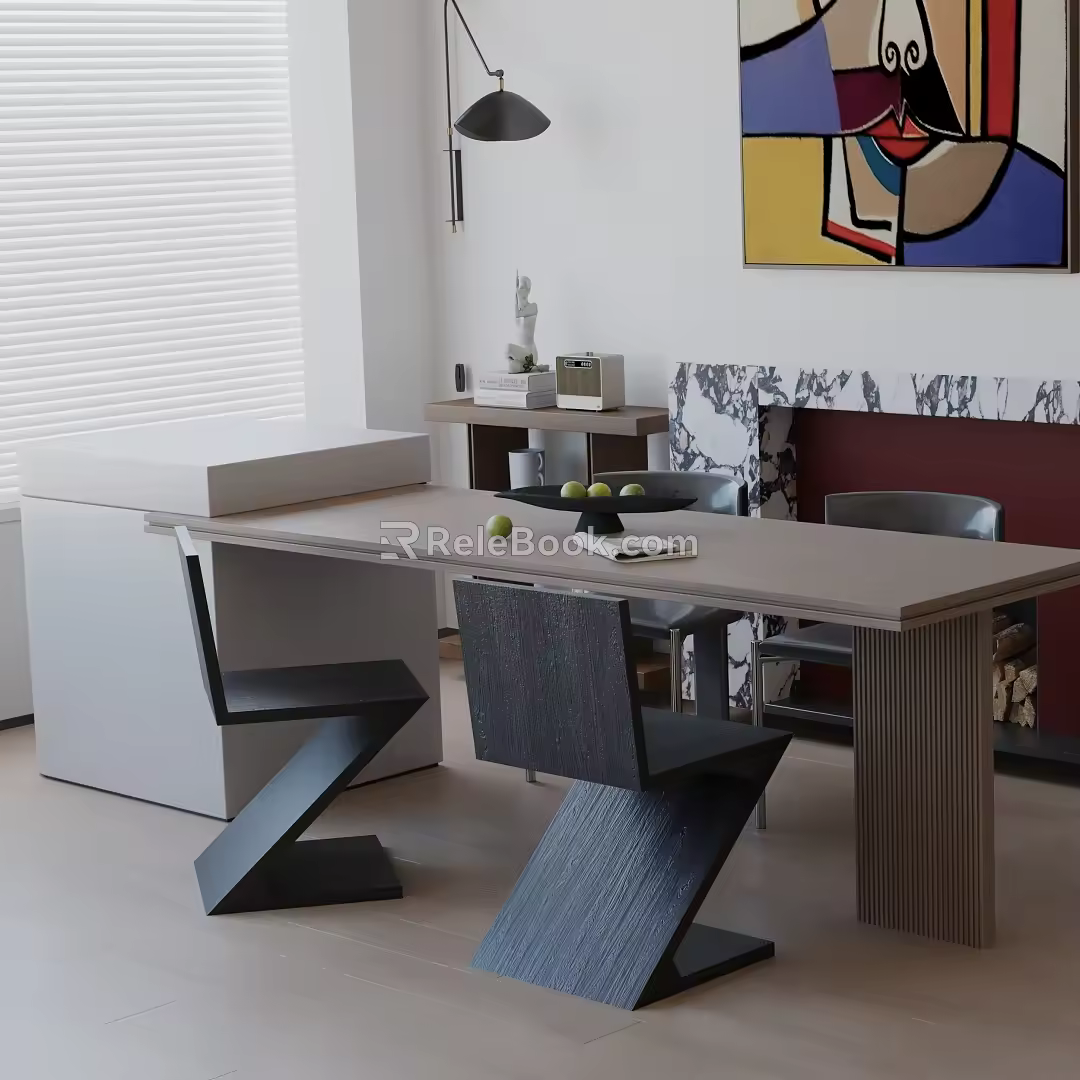 Modern table combination 3d model
