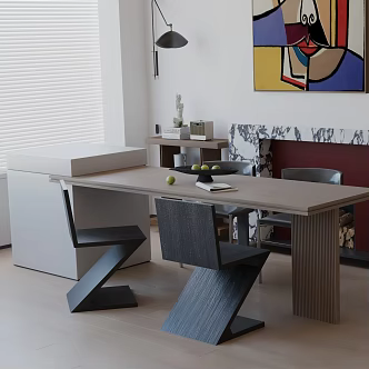 Modern table combination 3d model