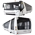 Modern Urban Bus With White Exterior Large Glass Windows And Sleek Design