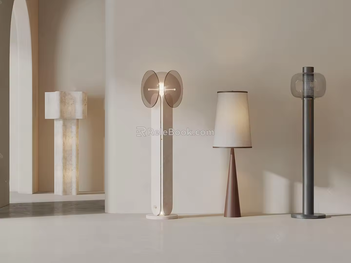 Middle style floor lamp 3d model