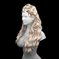 Game Movie Character With Long Curly Blonde Hair And Intricate Braided Hairstyle