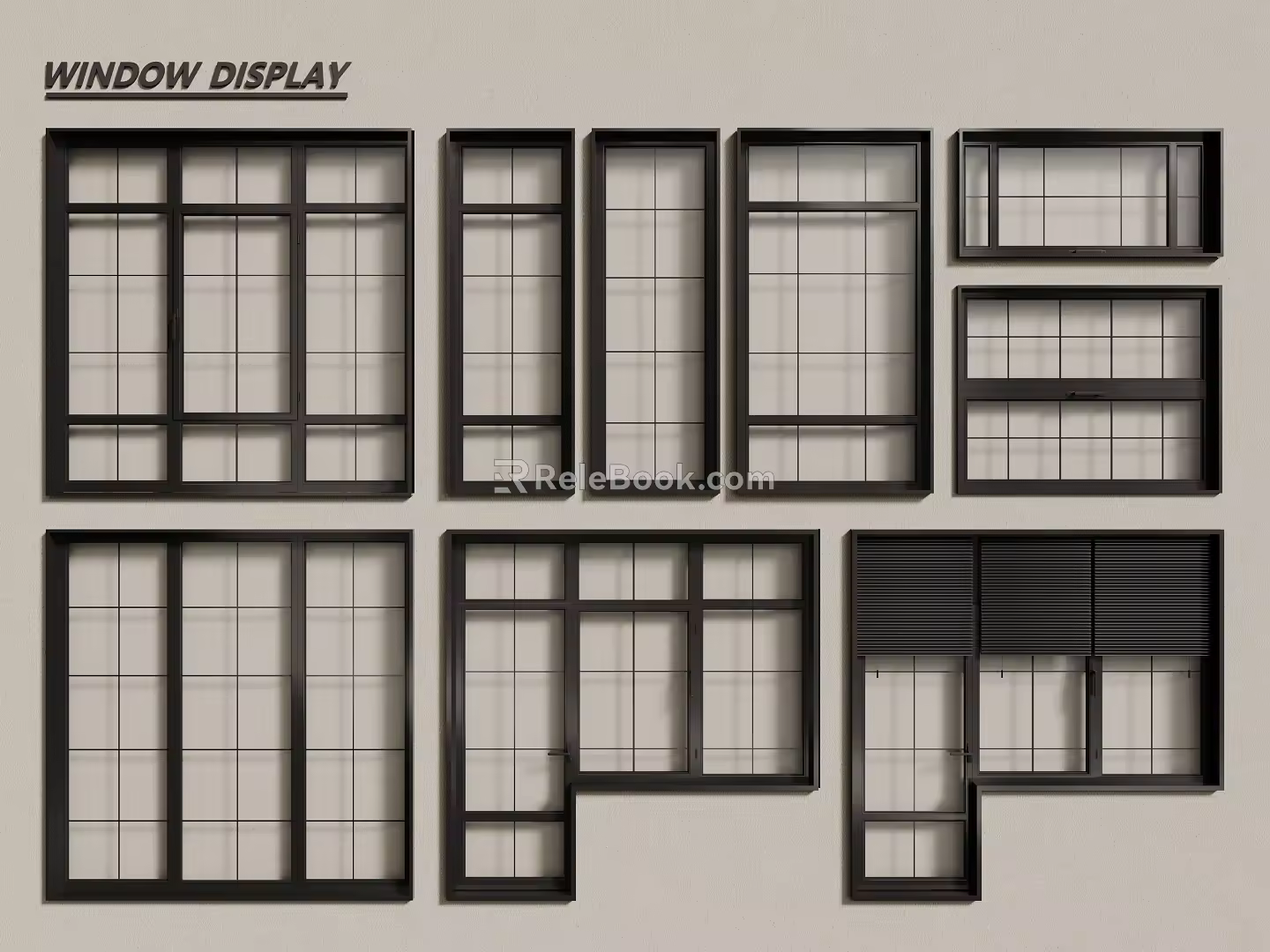 modern windows aluminum alloy windows casement windows floor-to-ceiling windows 3d model