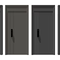 Modern Security Doors With Various Styles Textured Panels And Secure Lock Systems 3d model