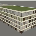 Modern office building factory building office building office building model 3d model
