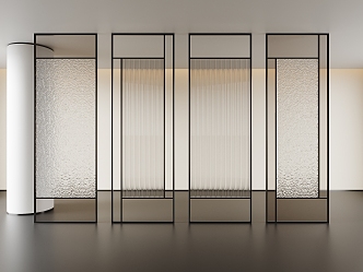 Glass Screen Art Glass Screen Partition 3d model