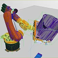 Advanced Industrial Robot Arm Handling Large Metallic Component in Manufacturing Process