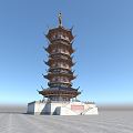 Chinese Tower 3d model