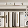 Various Types of Modern Air Conditioners and Fans with Functional Designs for Home Use
