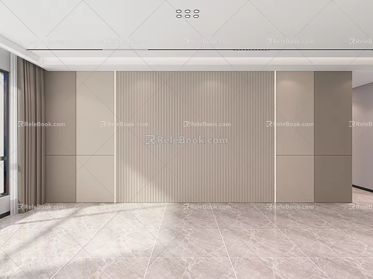 Modern background wall 3d model