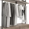 Modern Wooden Wardrobe Design With Hanging Rods Drawers And Storage For Clothes Shoes And Bags