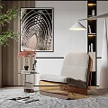Modern single sofa single chair side several combination 3d model