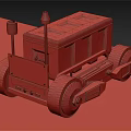 Small Toy Transport Vehicle With Gray Container Brown Body And Black Wheels On Cobblestone Surface