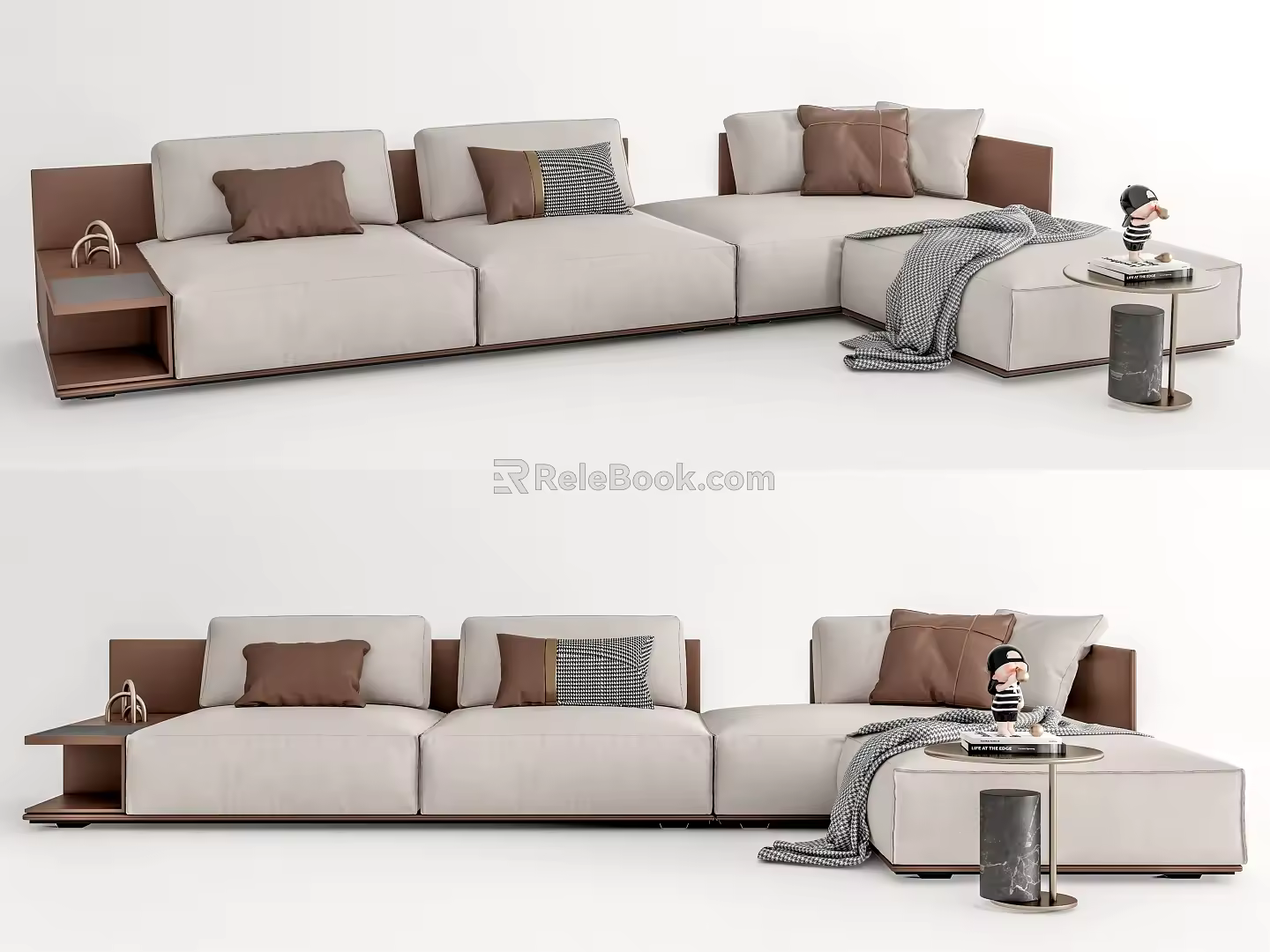 Modern corner sofa multiplayer sofa 3d model