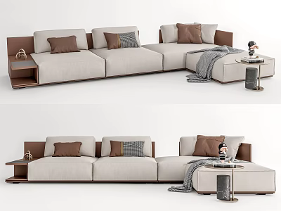 Modern corner sofa multiplayer sofa 3d model