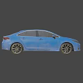 Blue Toyota Sedan With Modern Exterior Design And Black Alloy Wheels