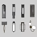 Different Modern Wall Sconces With Various Stylish Designs For Home Decor 3d model