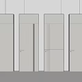 Modern Gray Hinged Doors With Sleek Panel Design For Interior Spaces 3d model