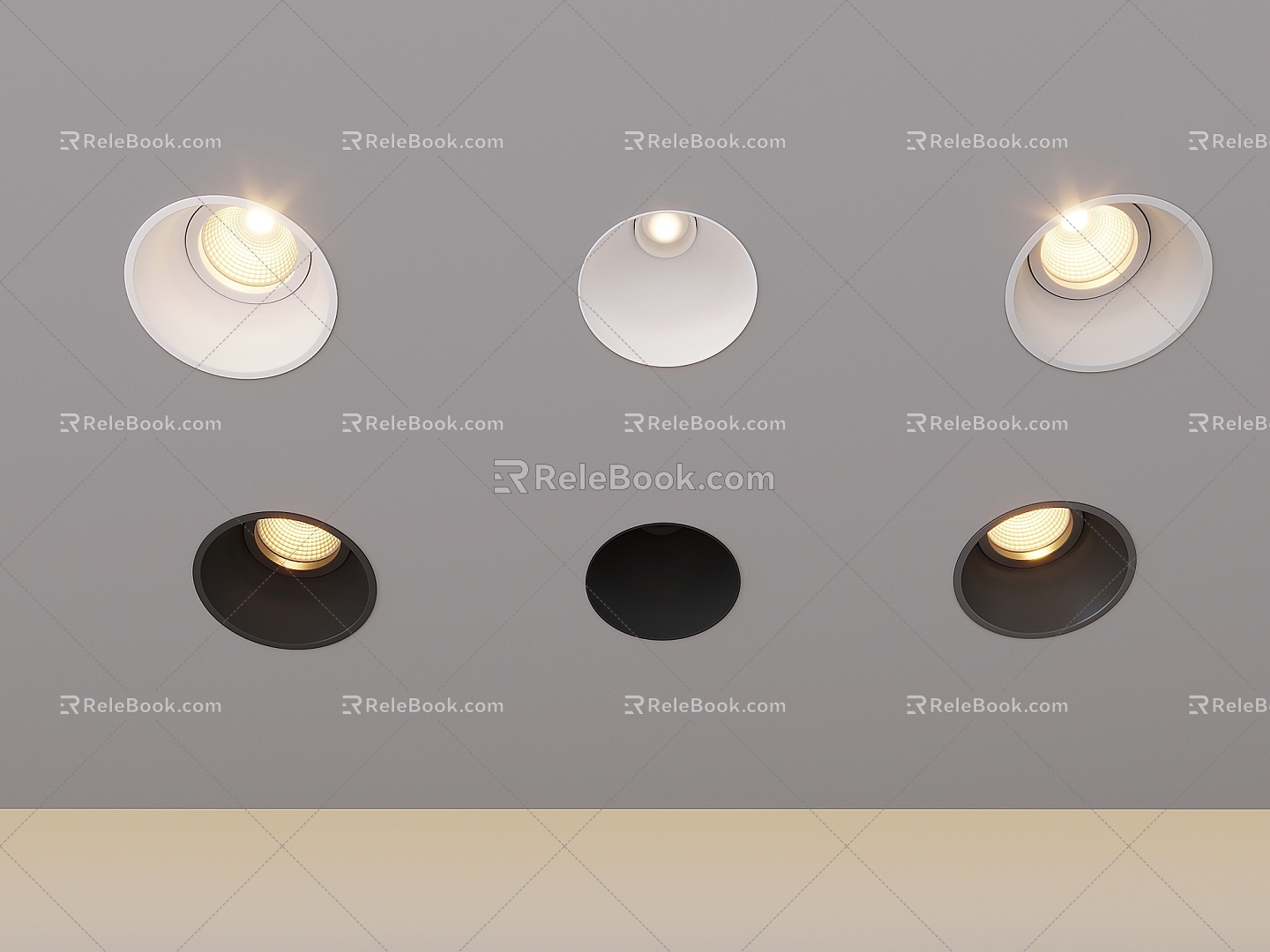 Modern downlight spotlight minimalist borderless downlight spotlight 3d model