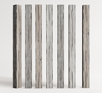 Modern Columns Solid Wood Columns Wooden Columns 3d model