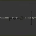 Modern Tactical Sniper Rifle With High Power Scope And Tripod Stand