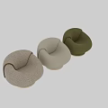 Modern Single Sofa With Geometric Pattern Beige Brown Upholstery And Round Metal Base