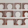 Chinese Style Wooden Room Partitions With Various Carved Patterns And Shapes