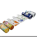 Assorted Beverages With Orange Juice Plant Milk And Various Packaging Designs