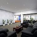 Modern Conference Room Interior With Long Wooden Table And Black Office Chairs