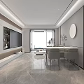 Modern living and dining room