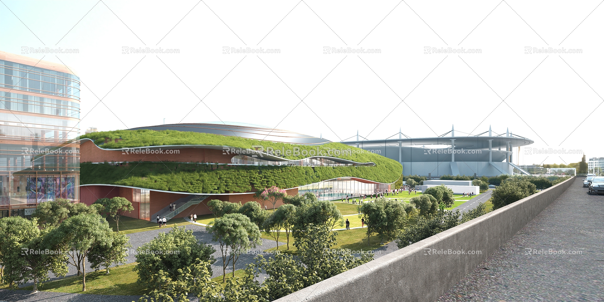 Modern Gymnasium Architecture Ecological Gymnasium Ecological Gymnasium Sports Hall 3d model