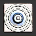 Multi Tiered Ring Decorative Structure With Blue Base Colorful Bottom And Top Ball