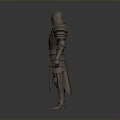 Medieval Knight Armor Historical Weapon Equipment with Metal Plates and Straps
