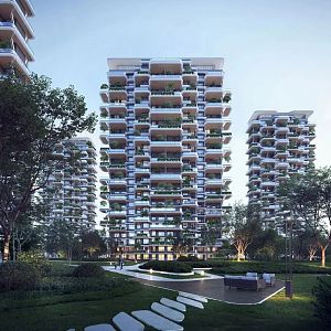 High-rise residential arc high-tech fourth-generation residential 3d model