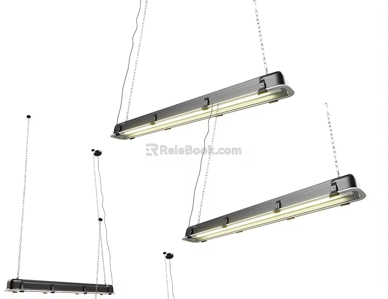 Modern medieval strip bar table lamp bar table atmosphere decorative lamp flat lamp lighting lamp strip personality chandelier creative strip chandelier 3d model