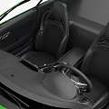 Green Mercedes AMG Sports Car With Sleek Design And Rear Spoiler
